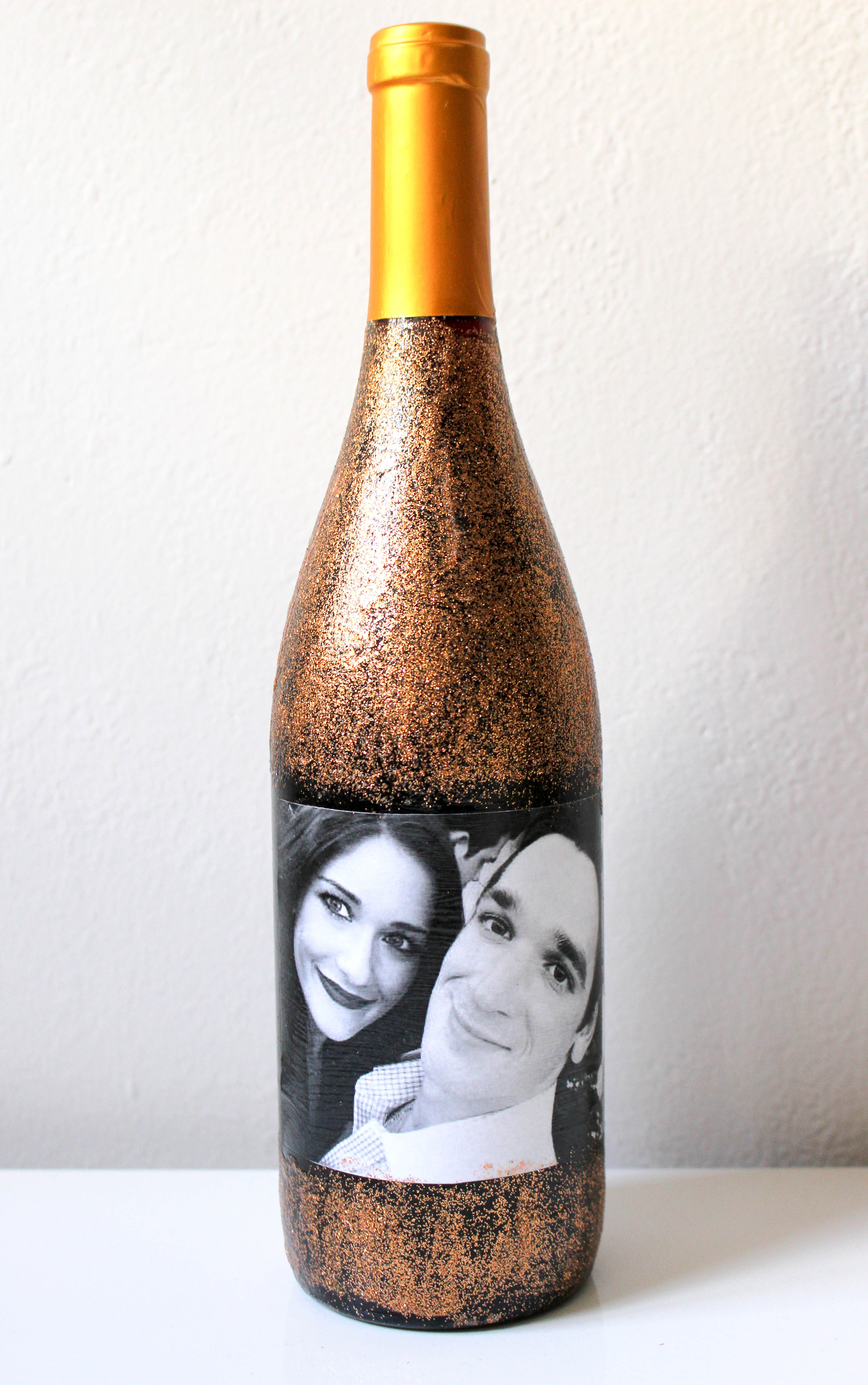 DIY Photo Collage Wine Label