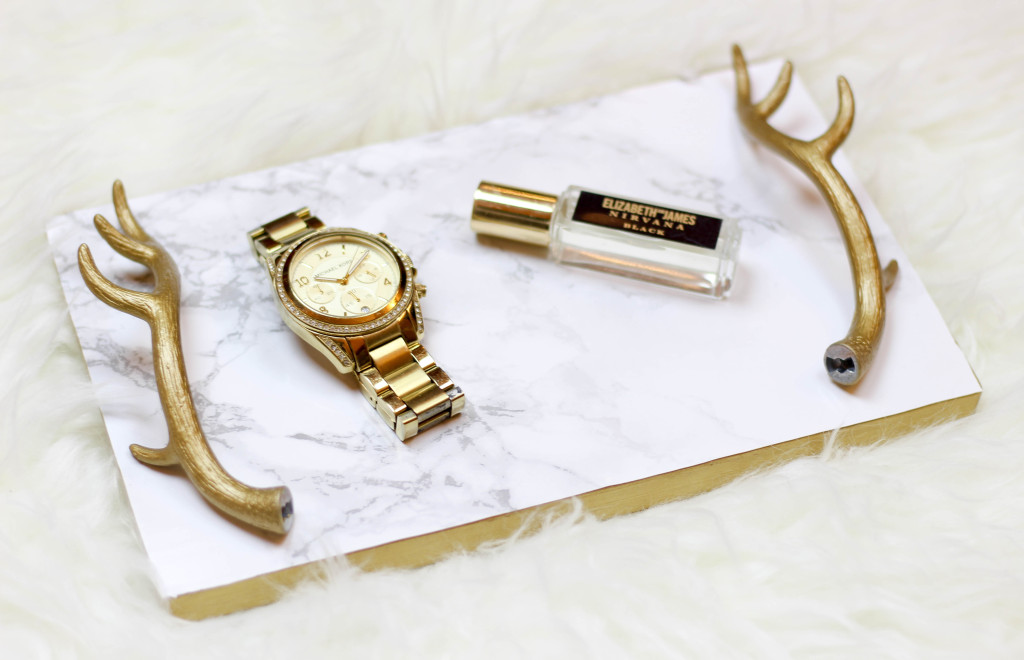 DIY Gold & Marble Tray, For Less Than $10 by Twinspiration