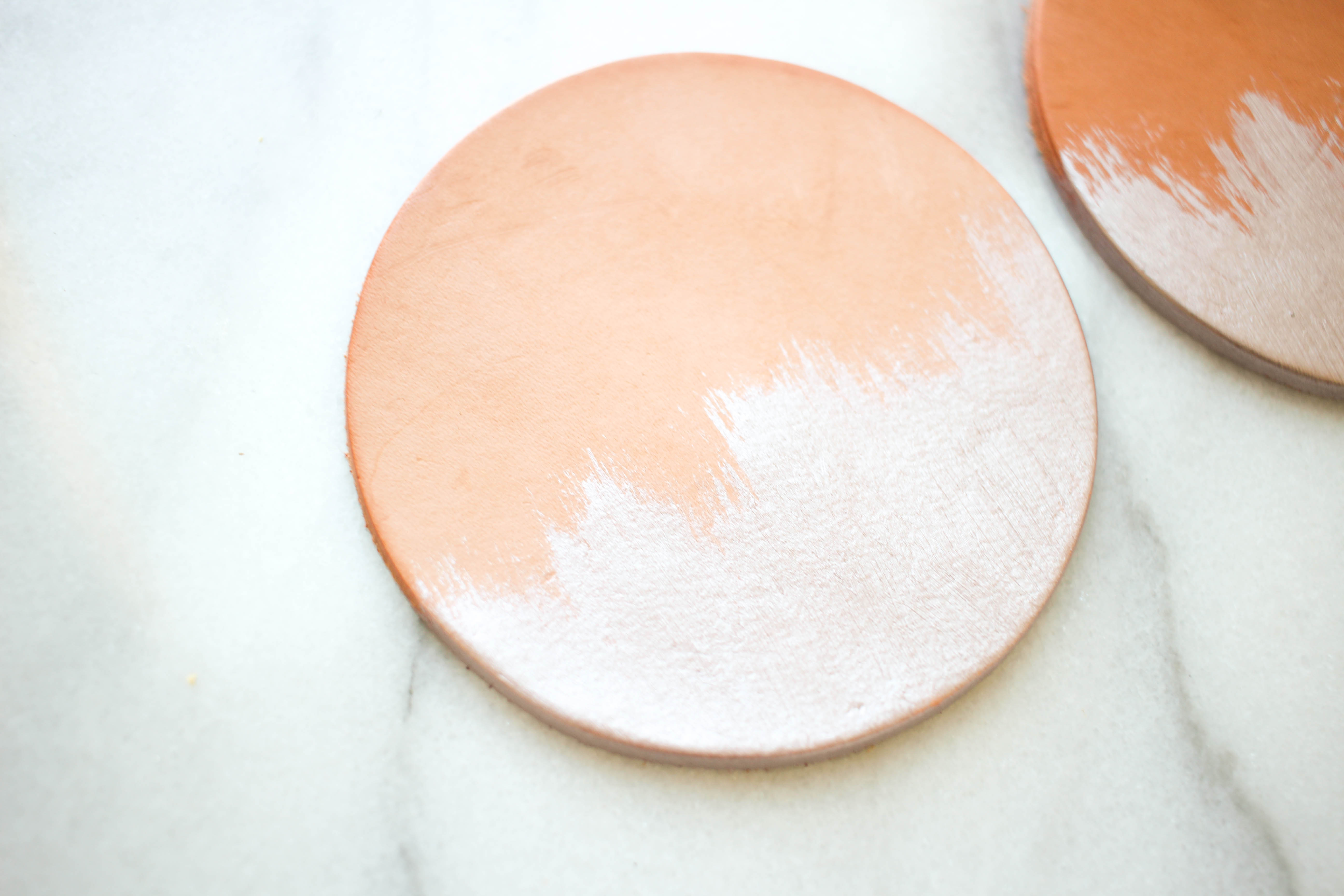 DIY Metallic Leather Coasters | Twinspiration 