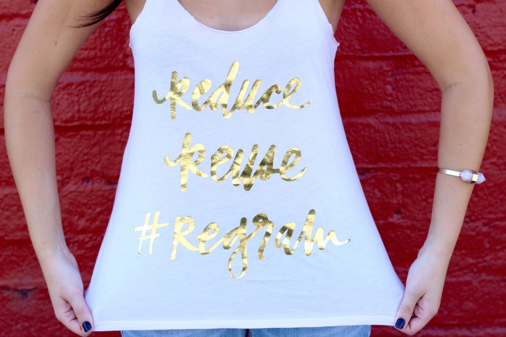 Reduce, Reuse, #Regram Tank by Clover Cloth on Twinspiration