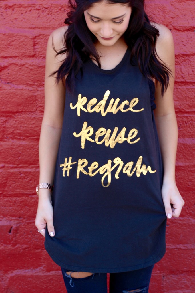 Reduce, Reuse, #Regram Tank by Clover Cloth on Twinspiration