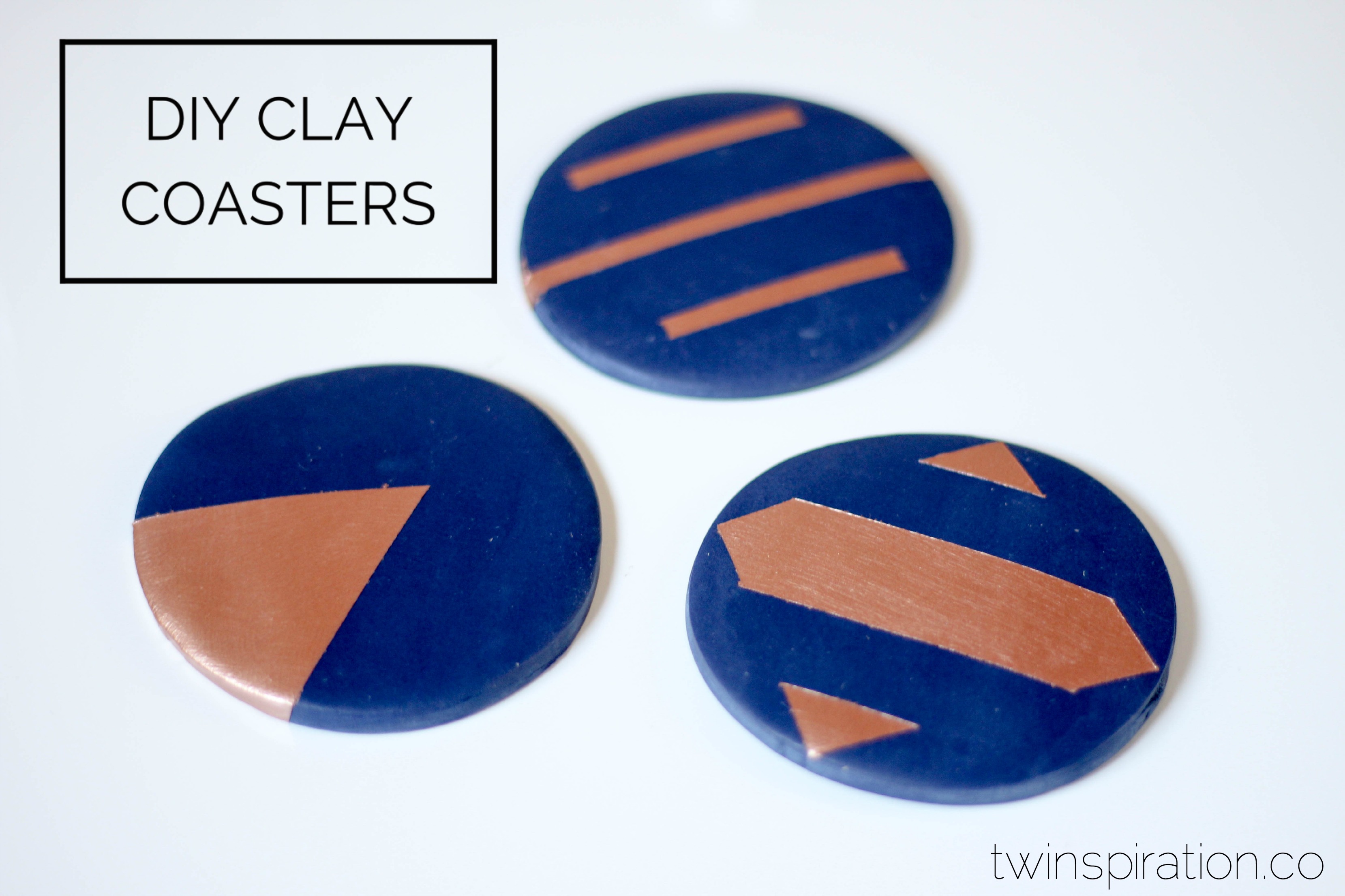 DIY Clay Coasters by Twinspiration at https://twinspiration.co/diy-clay-coasters/