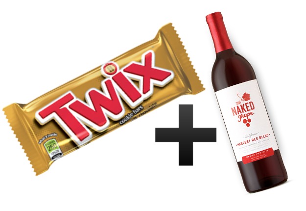Twix + Harvest Red Blend | Candy + Wine Pairing For A Halloween Night In by Twinspiration at https://twinspiration.co/candy-wine-pairing-halloween