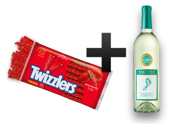 Twizzlers + Moscato | Candy + Wine Pairing For A Halloween Night In by Twinspiration at https://twinspiration.co/candy-wine-pairing-halloween