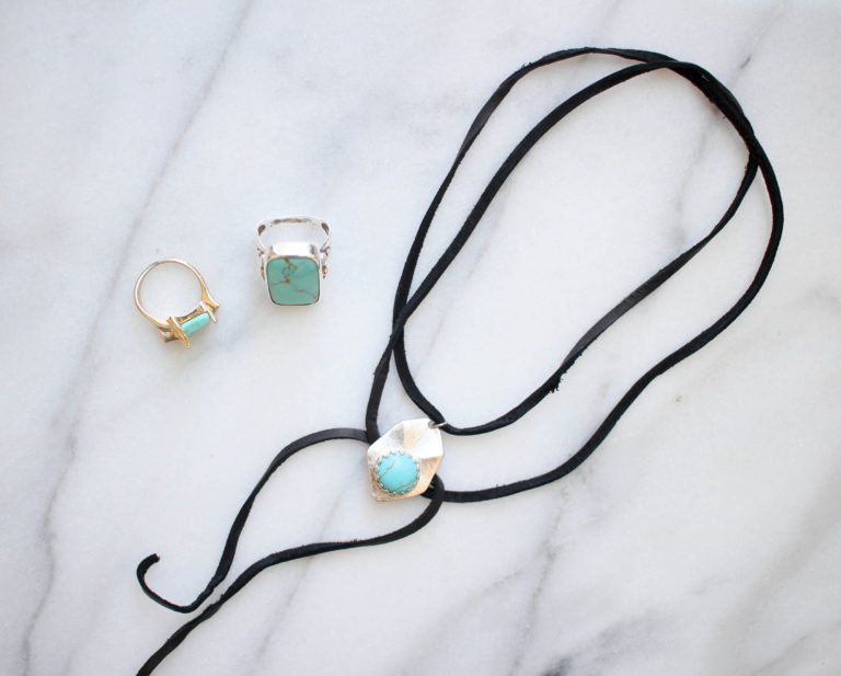 DIY Turquoise Choker Necklace | Twinspiration