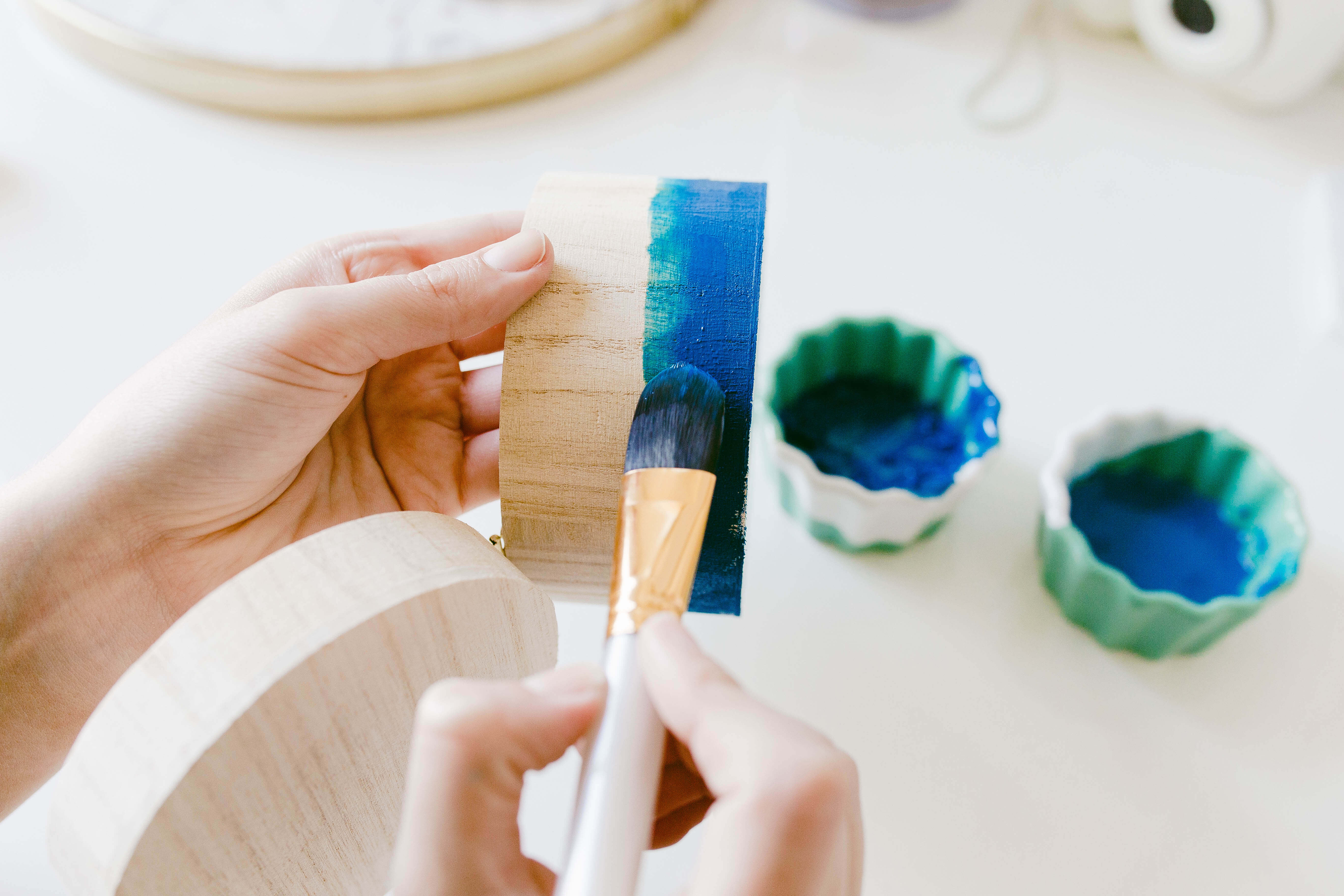 DIY Blue Watercolor Box | Twinspiration