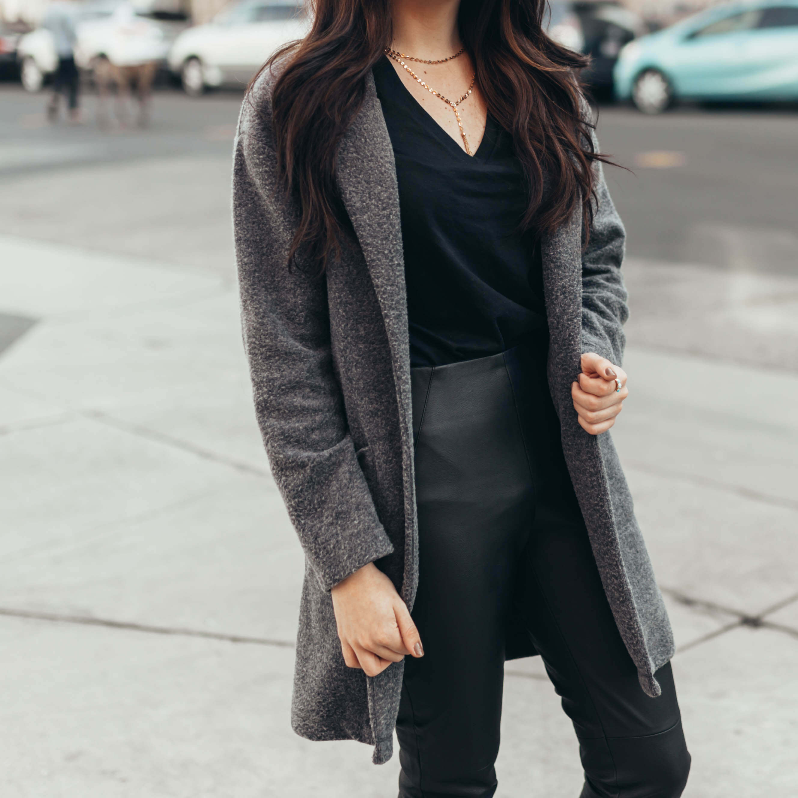 How to Style Faux Leather Pants | Twinspiration