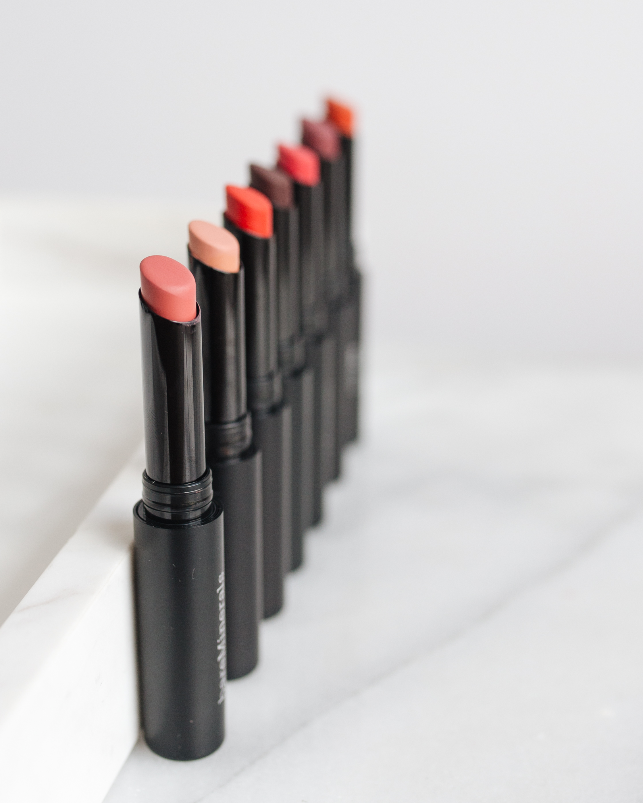 bareMinerals BAREPRO Longwear Lipstick Review + Swatches | Twinspiration