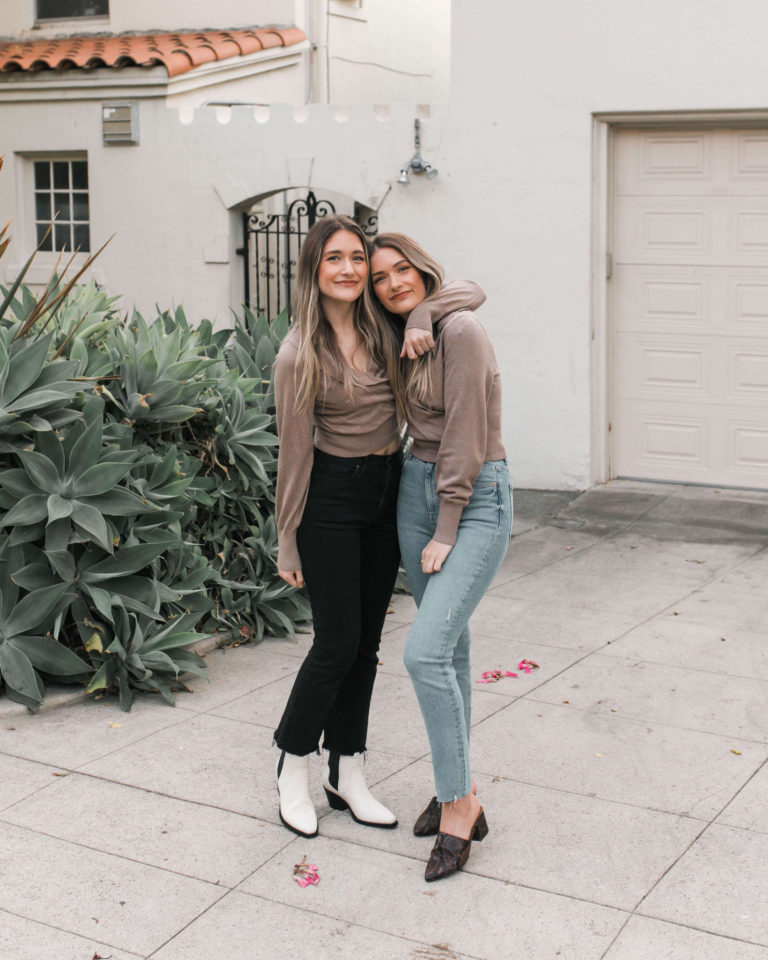 One Piece, Two Ways: Cropped Wrap Sweater | Twinspiration