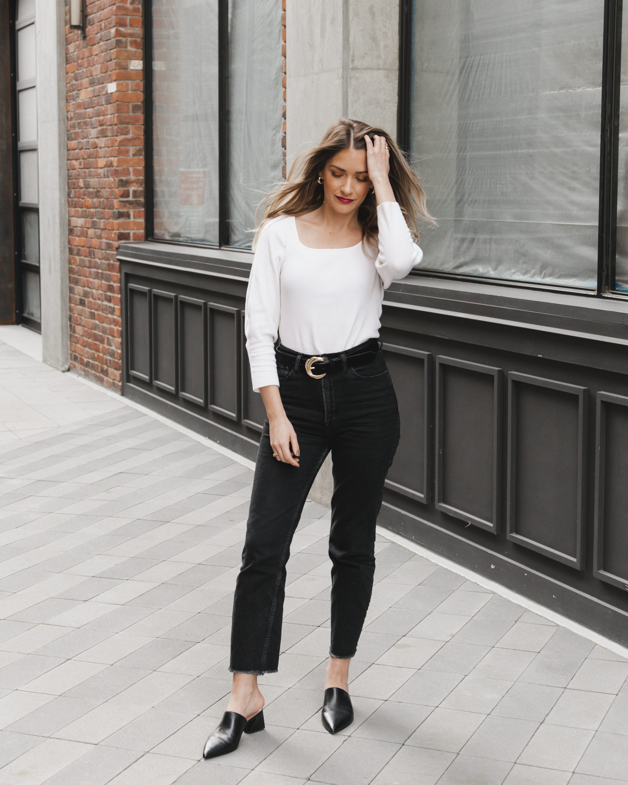 Square Neck Knit Top | Twinspiration