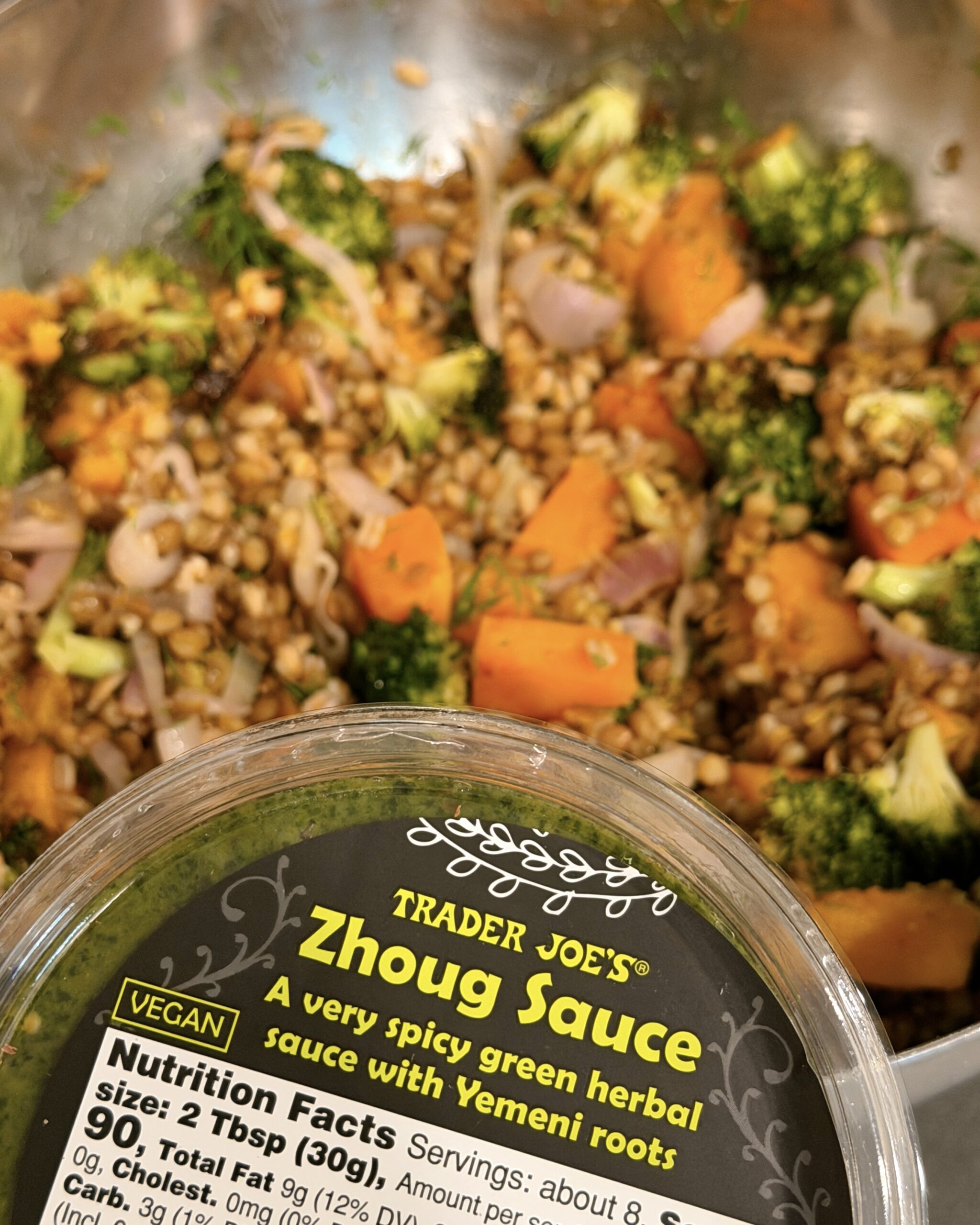 Spicy Roasted Vegetables + Farro | Easy Lunch Recipe