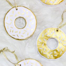 DIY Gilded Donut Ornaments by Twinspiration