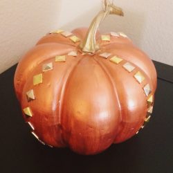 DIY Studded Metallic Pumpkin by Twinspiration