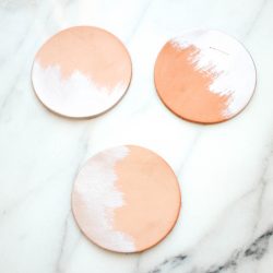 DIY Metallic Leather Coasters | Twinspiration